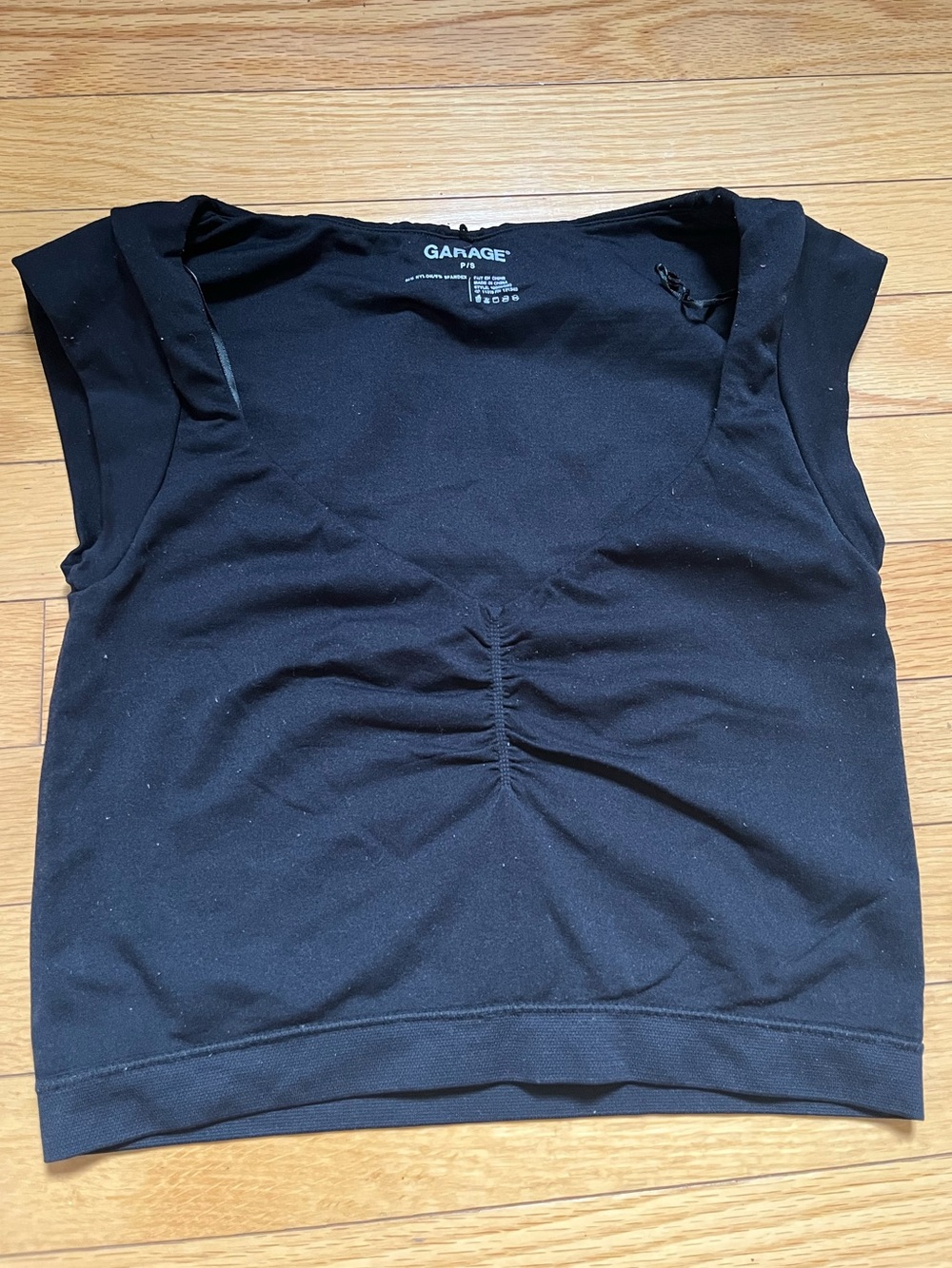 Cropped Black Tee from Garage